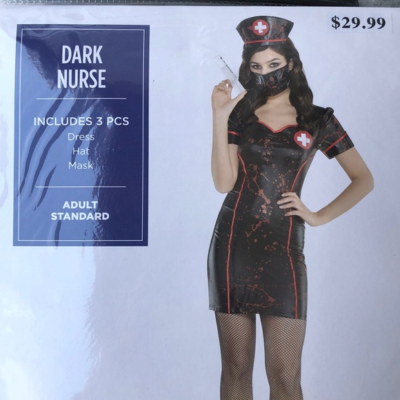 Dark Nurse Adult Costume! New! - Picture 1 of 4